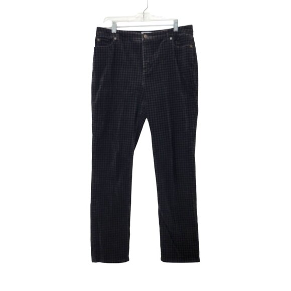 Charter Club Women's Houndstooth Corduroy Pants Size 12 - Picture 1 of 4